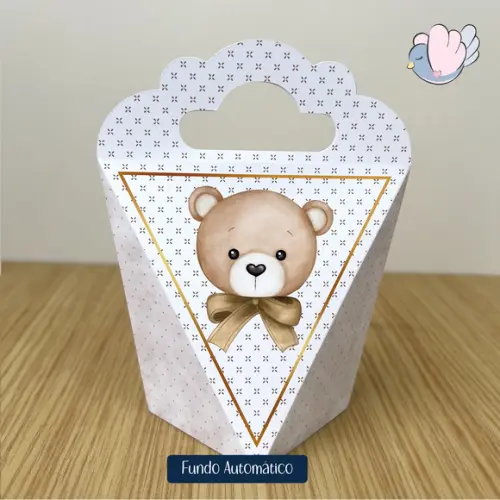 Personalizados - Chá Revelação Ursinho Dourado - 10 Itens