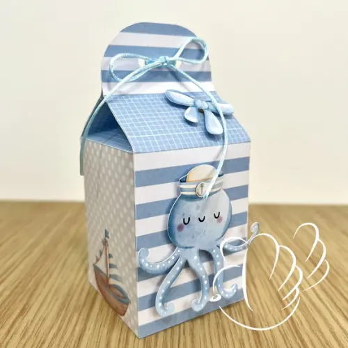 Personalizados -caixinhas Urso Marinheiro Aquarela- 10 Itens
