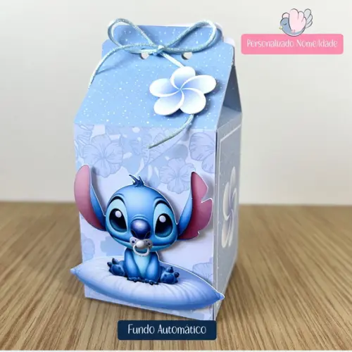 Personalizados- Caixinhas - Chá de Bebê Stitch - 15 Itens