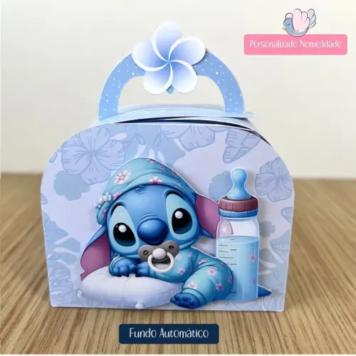 Personalizados- Caixinhas - Chá de Bebê Stitch - 30 Itens