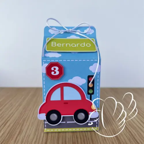 Personalizados-caixinhas - Carrinhos Coloridos - 10 Itens
