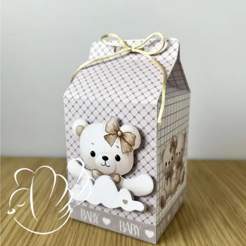 Personalizados-caixinhas - Chá de Bebê Ursinho - 10 Itens