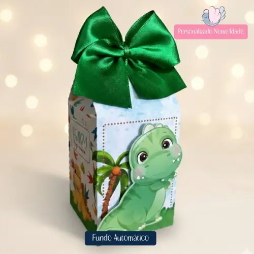 Personalizados-caixinhas - Dinossauros Coloridos - 40 Itens