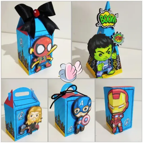 Personalizados-caixinhas - Herois Cute - 10 Itens