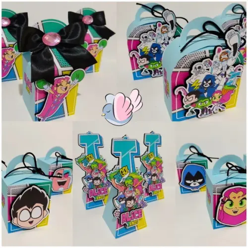 Personalizados-caixinhas - Jovens Titãs - 10 Itens