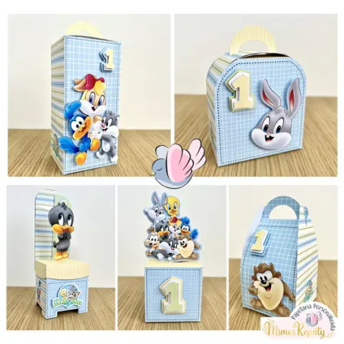 Personalizados-caixinhas - Looney Tunes Baby - 10 Itens