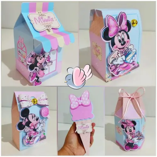 Personalizados-caixinhas - Minnie Confeiteira - 10 Itens