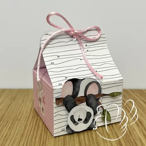 Personalizados-caixinhas - Panda Aquarela Luxo - 10 Itens
