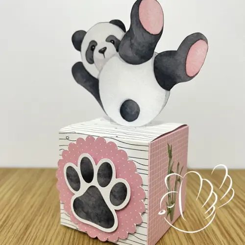 Personalizados-caixinhas - Panda Aquarela Luxo - 10 Itens