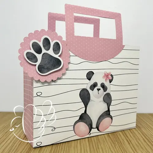 Personalizados-caixinhas - Panda Aquarela Luxo - 10 Itens
