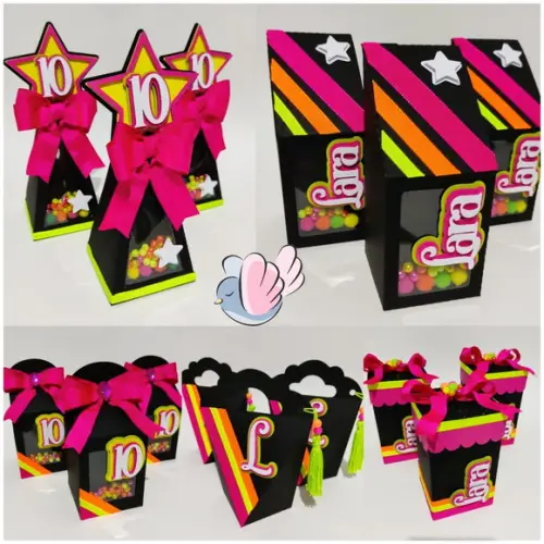 Personalizados-caixinhas - Neon - 10 Itens