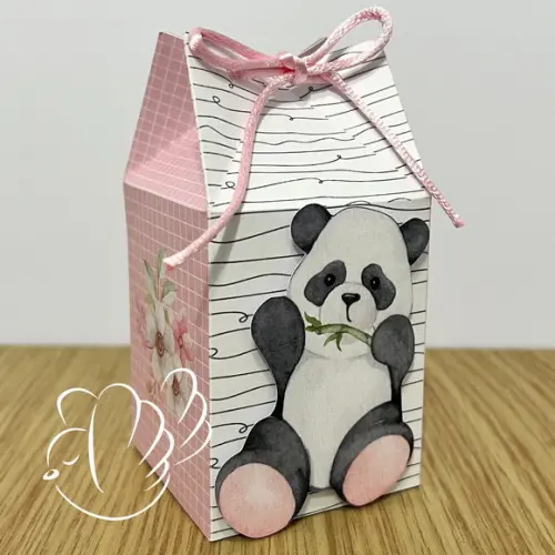 Personalizados-caixinhas - Panda Aquarela Luxo - 10 Itens
