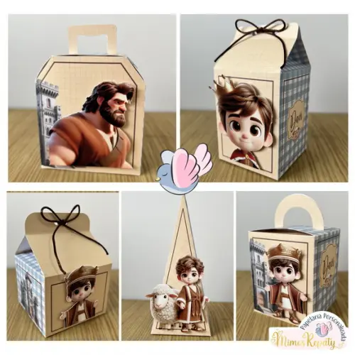 Personalizados-caixinhas - Rei Davi - 10 Itens