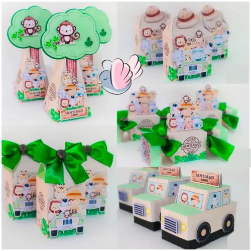 Personalizados-caixinhas - Safari - 10 Itens