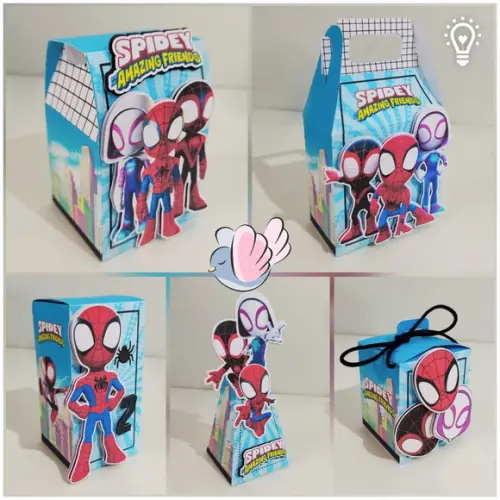 Personalizados-caixinhas - Spider e Seus Amigos - 10 Itens