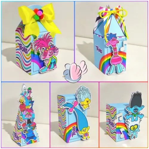 Personalizados-caixinhas - Trolls - 10 Itens