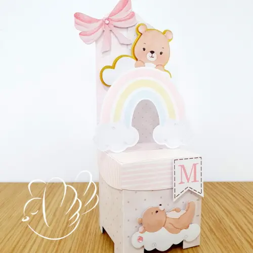 Personalizados-caixinhas - Ursinho Raio de Sol - 10 Itens