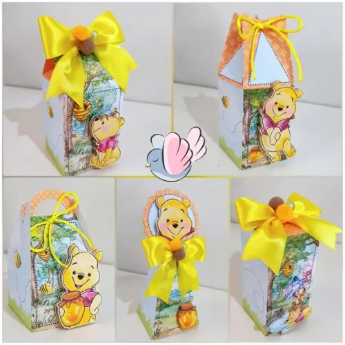 Personalizados-caixinhas - Ursinho Pooh- 10 Itens