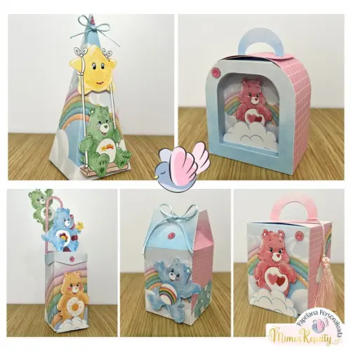 Personalizados-caixinhas - Ursinhos Carinhosos - 10 Itens