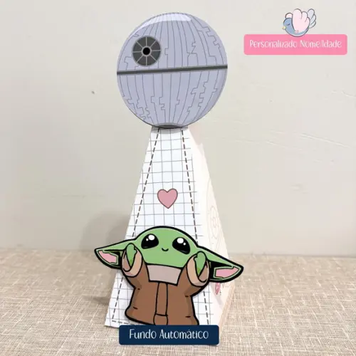Personalizados-caixinhas- Baby Yoda Menina - 30 Itens