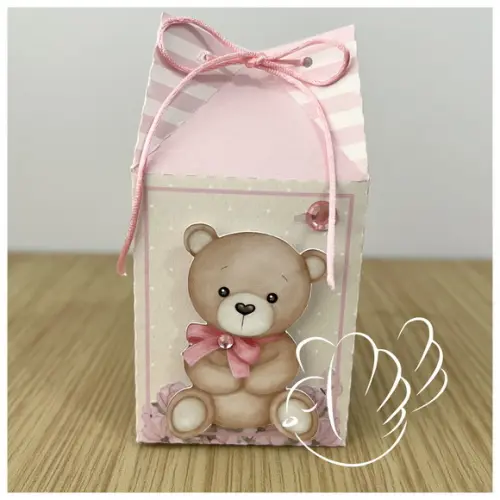 Personalizados-caixinhas- Chá de Bebê Ursinha - 10 Itens