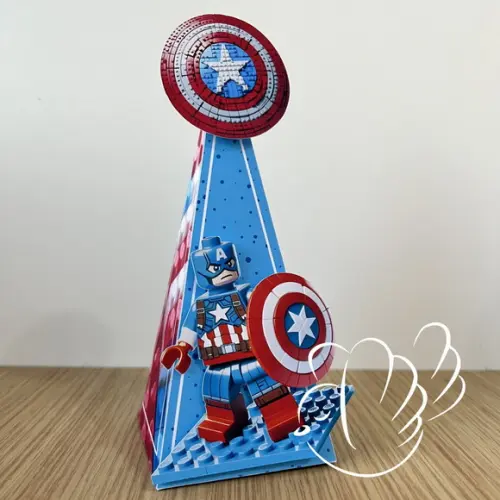 Personalizados-caixinhas- Capitão America Lego- 10 Itens