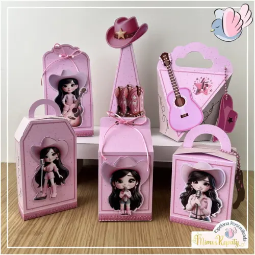 Personalizados-caixinhas- Cowgirl - 10 Itens