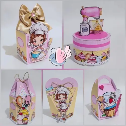 Personalizados-caixinhas- Confeiteira - 10 Itens
