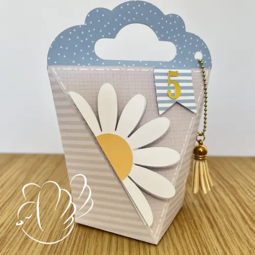 Personalizados-caixinhas- Margarida Azul - 10 Itens