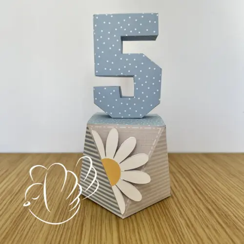 Personalizados-caixinhas- Margarida Azul - 10 Itens
