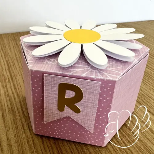 Personalizados-caixinhas- Margarida Rosa - 10 Itens