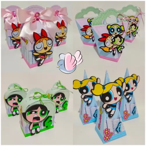 Personalizados-caixinhas- Meninas Super Poderosas - 10 Itens
