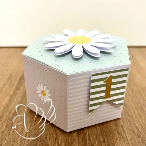 Personalizados-caixinhas- Margarida Verde - 10 Itens