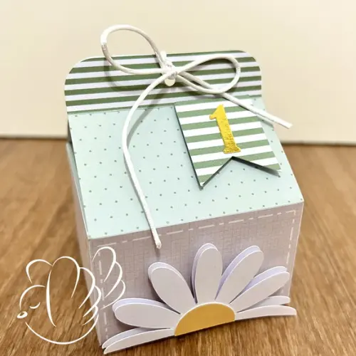 Personalizados-caixinhas- Margarida Verde - 10 Itens