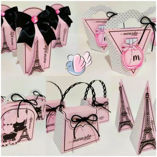 Personalizados-caixinhas- Paris - 10 Itens