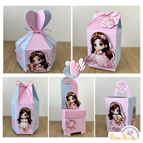 Personalizados-caixinhas- Princesa - 10 Itens