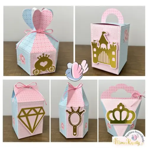 Personalizados-caixinhas- Realeza Menina - 20 Itens