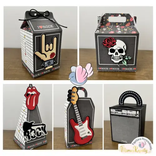 Personalizados-caixinhas- Rock - 10 Itens