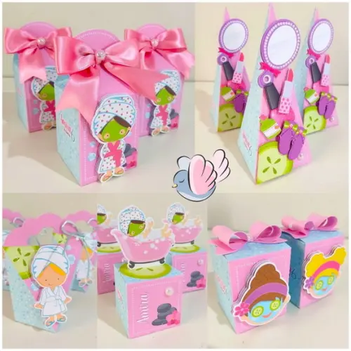 Personalizados-caixinhas- Spa Menina - 10 Itens