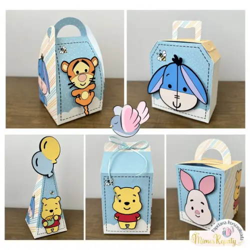 Personalizados-caixinhas- Ursinho Pooh- 10 Itens