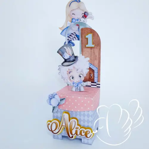 Personalizados-caixinhas-alice Aquarela - 10 Itens