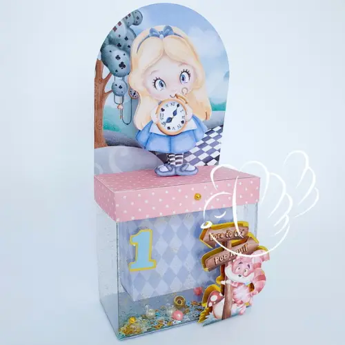 Personalizados-caixinhas-alice Aquarela - 10 Itens