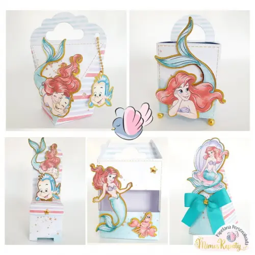 Personalizados-caixinhas-ariel Aquarela -10 Itens