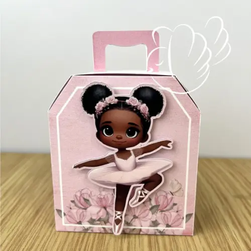 Personalizados-caixinhas-bailarina Negra - 10 Itens