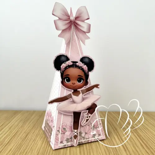 Personalizados-caixinhas-bailarina Negra - 10 Itens