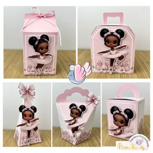 Personalizados-caixinhas-bailarina Negra - 10 Itens