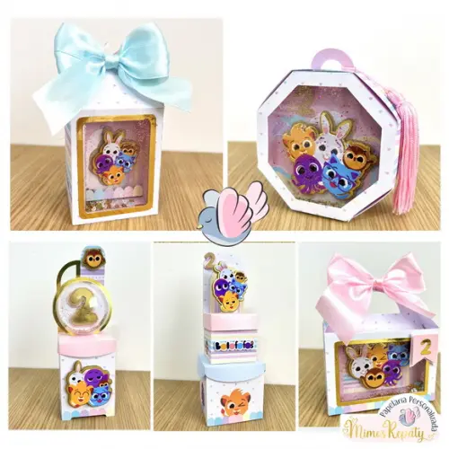Personalizados-caixinhas-bolofofos - Super Luxo - 10 Itens