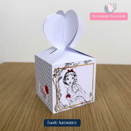 Personalizados-caixinhas-branca de Neve Minimalista-10 Itens