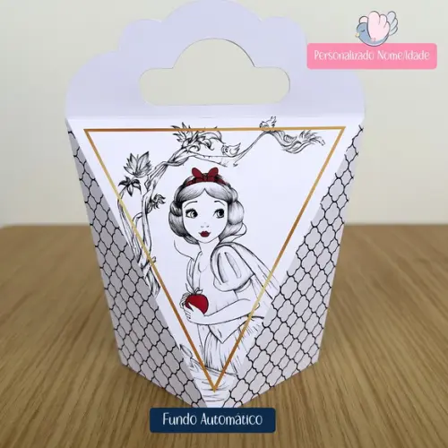 Personalizados-caixinhas-branca de Neve Minimalista-50 Itens