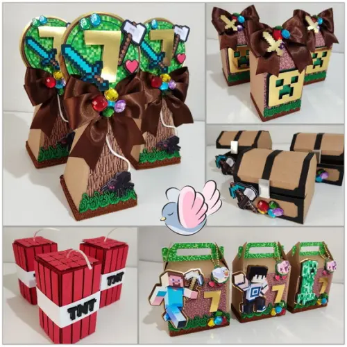Personalizados-caixinhas-caixinhas - Minecraft - 10 Itens